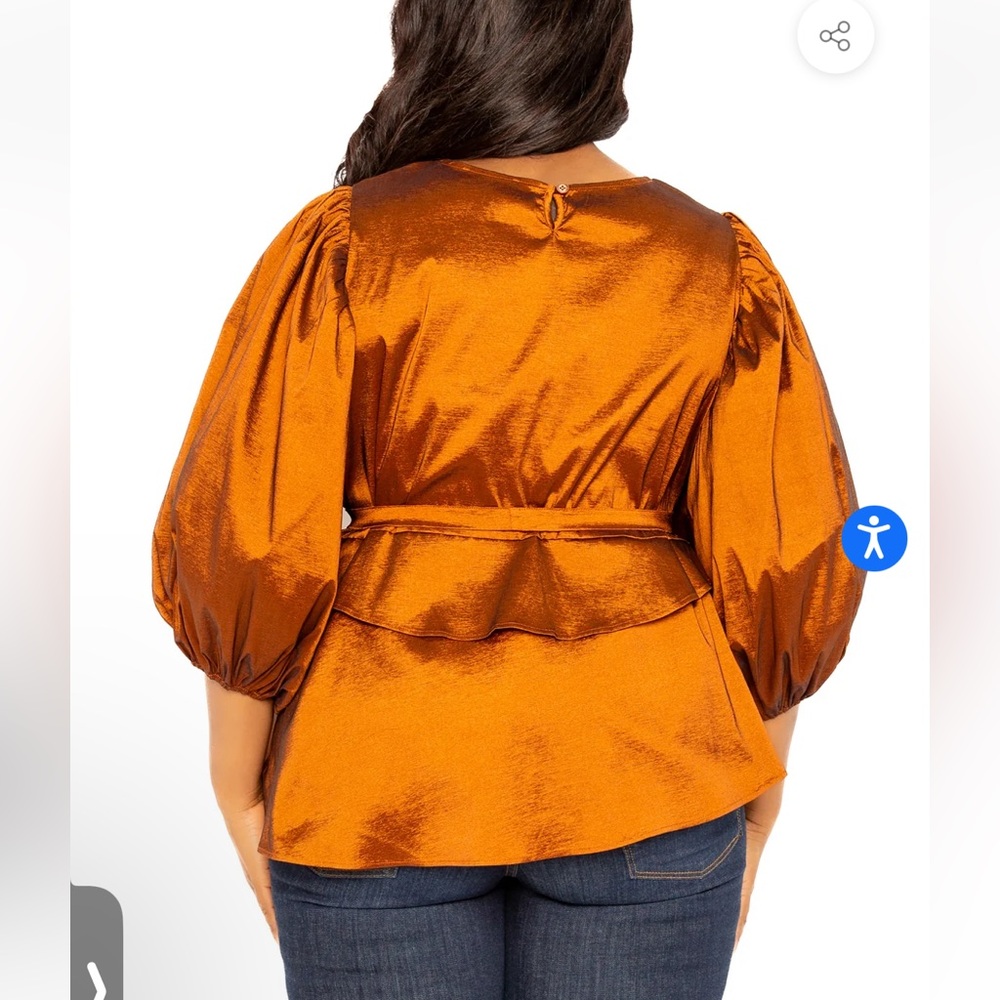 Voluminous Top with Waist Tie - Picture 3 of 9